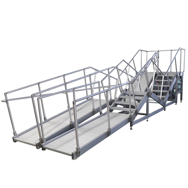 One stop customization service aluminum work platform ladder stair