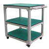 Aluminum profile alloy anti-static mobile pulley work fitter table repair laboratory workshop turnover cart